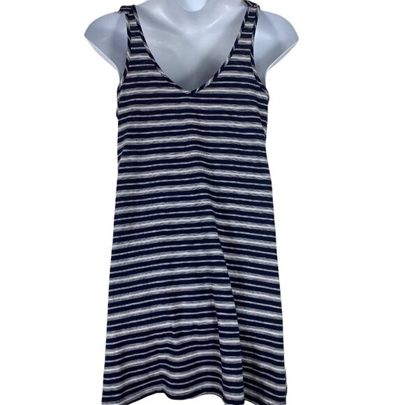 Gap Size Medium Dress Shift Striped Blue White Tie Straps V Neck NEW Womens - Picture 2 of 5